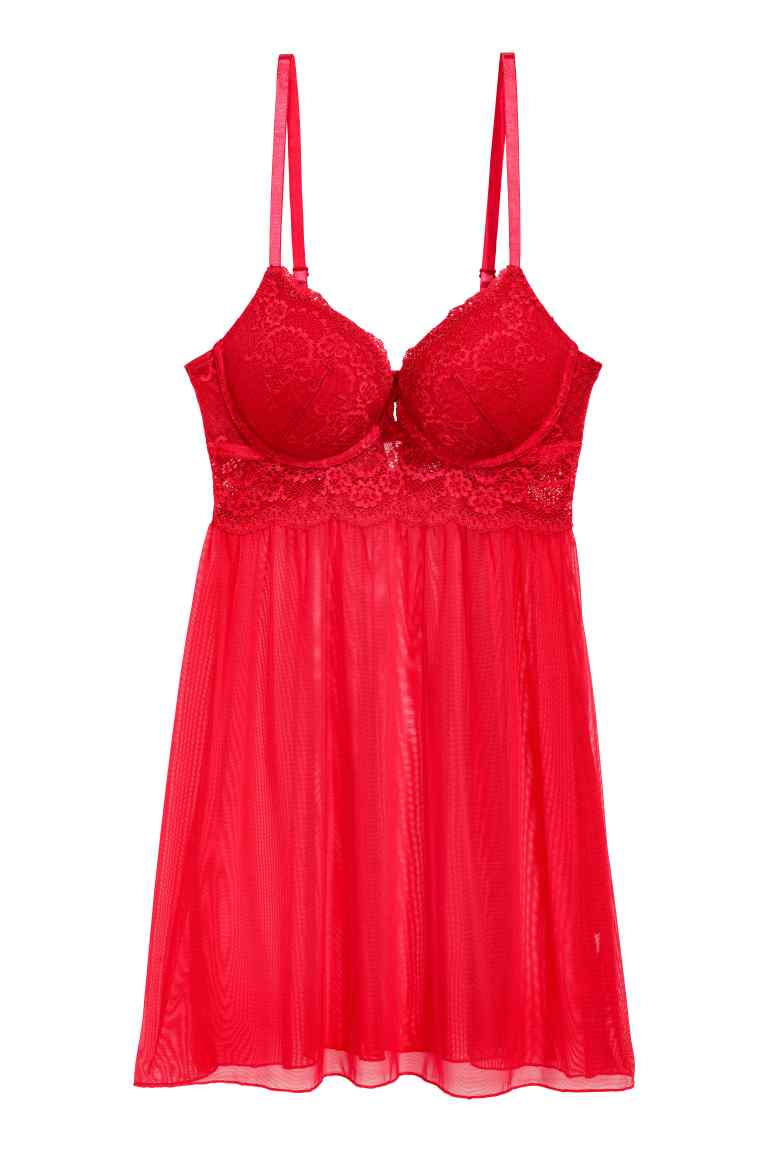 Lace and mesh neglig